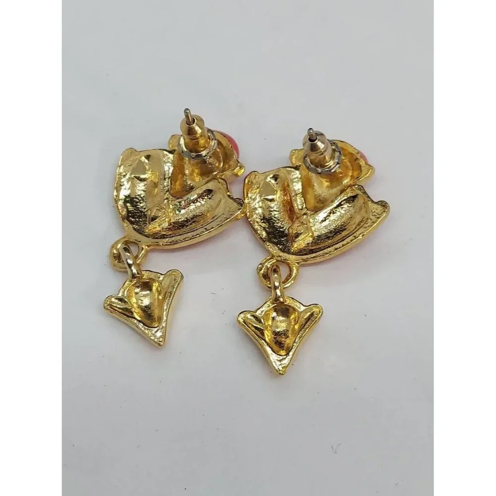 Vintage enamel drop‎ earrings